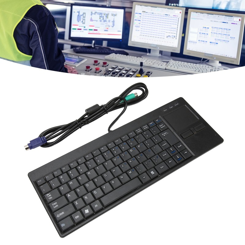 Industrial Keyboard Touchpad Wired Connection X Scissor Foot Plug and
