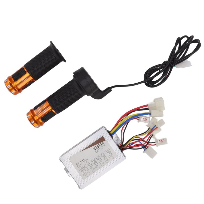 48V 800W Brushed Motor Controller with Yellow Grips Set Heat