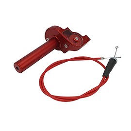 JFG Bike Throttle Kit Visual Throttle + Throttle Wire (Throttle Cable) 7/8" 22mm Aluminum Universal Motorcycle Off-Road Motorcycle Motocro Bike Throttle - Red