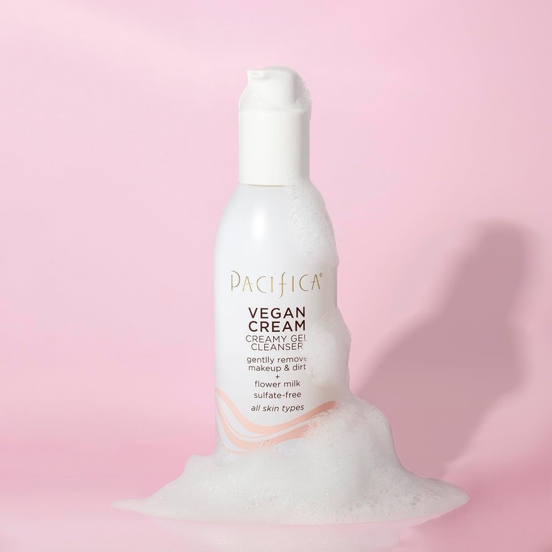 Pacifica Vegan Cream Creamy Gel Cleanser for Unisex, 4.7 Ounce/140