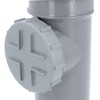 PP cleaning pipe, inspection pipe, diameter DN 75 mm, grey,