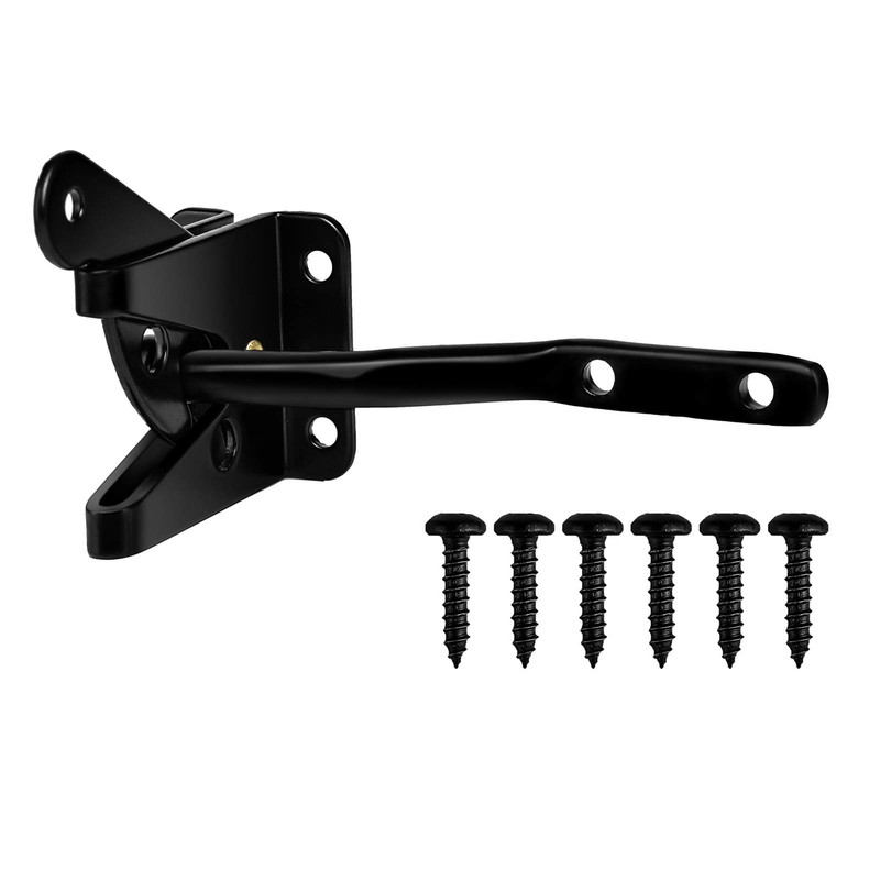 Gate Hardware Kit Heavy Duty,with Self Locking Gate Latch,6 inch