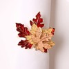 Mokylor 8 Pcs Maple Leaves Napkin Ring, Fall Metal Napkin