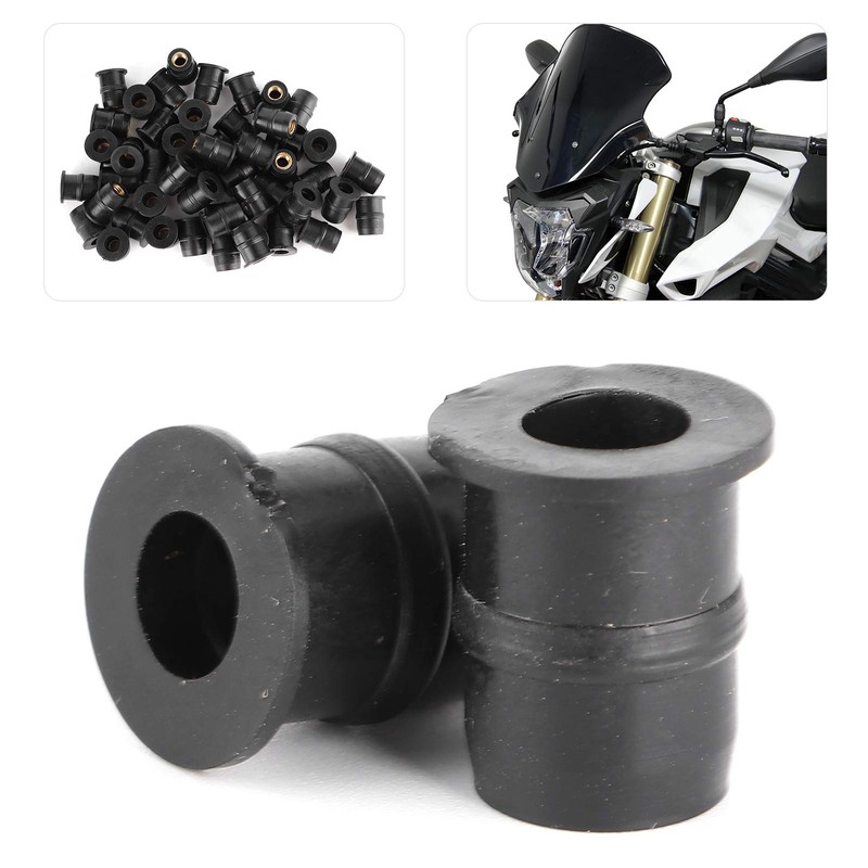aqxreight - M5 Rubber Nuts Black 5mm Metric Motorcycle Windshield
