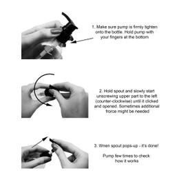 Empty Lotion Pump Bottles, BPA-Free Refillable Plastic 8 Oz Amber PET Containers, Great for - Soap, Shampoo, Lotions, Liquid Body Soap, Creams and Massage Oil's, 3 Pack