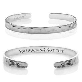 Carviell Bracelets, Inspirational Cuff Jewelry For Friend Gifts for Women Relaxing Gifts for Friends Female, Birthday Gifts for Sister, for New Mom