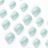 Short Fake Nails Square Press On Nails Mint Green False