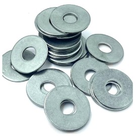 RADSO M3 (3mm x 10mm) Flat Penny Washers - Mudguard Fender Repair Washers - Premium Mild Steel, Zinc Plated DIN 9021 - Inside Hole 3mm, Outside Diameter 10mm - Pack of 100