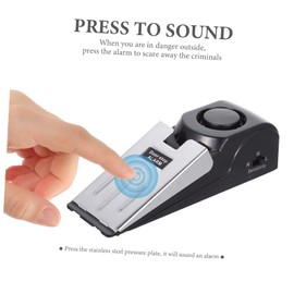 TEHAUX -Type Door Stopper Alarm for Home Hotel Travel Prevents Sudden Slamming Works All Floor Types