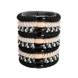 RTRTGS Elasitc 10 Pieces Hair Bobbles for Women and Girls, Cotton Bands, Ponytail Holder for Thick Hair and Curly Hair