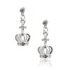 Spinningdaisy Perfect Crown Earring Set Silver Plated