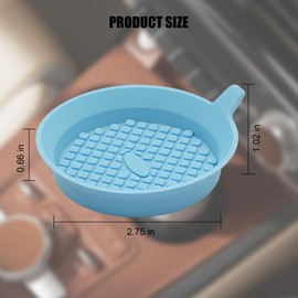 Zpana Car Cup Holder Coaster, 4PCS Silicone Waterproof Non-Slip Vehicle Water Bottle Cups Mats, Recessed Automotive Interior Drink Cup Pad Accessories, Universal for SUV Sedan Truck (Light Blue)