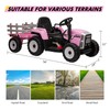 12V Battery Powered Electric Tractor with Remote Control & Trailer,