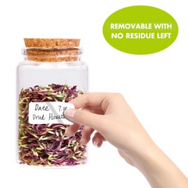 1000 Blank Removable Freezer Labels Water Oil Resistant with Perforation Line for Food Containers Jars Pantry Organization (Each Measures 1” x 2”)