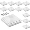 SIEDiNLAR 4x4 Post Caps White 12 Pack, Deck Post Covers
