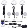 AIBOO Dimmable LED Under Cabinet Puck Lights 3 Lamps Kit