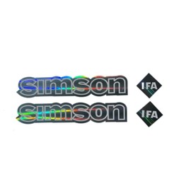 Simson Oil Slick Rainbow Holo Transparent Sticker Premium Tank Holo 4 Pieces