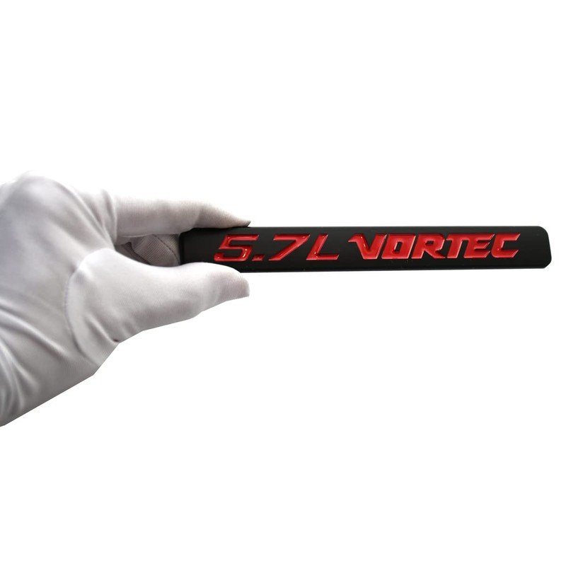 2pcs 5.7L Vortec Hood Emblems Engine Badge 3D Decal Replacement