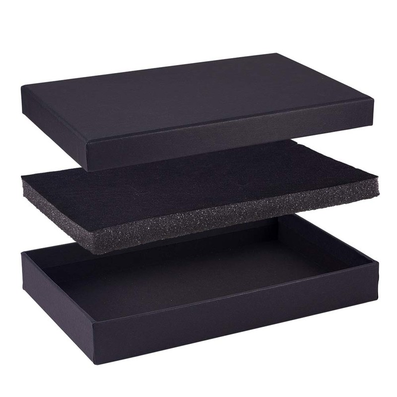 BENECREAT 6pcs 20x13x3cm Black Gift Box Hatron Paper Wrapping Box
