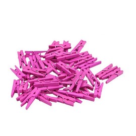 Topxome 100pcs/Set Mini Colored Wooden Clips for Photo Clips Clothespin Paper Peg Pin Craft Decoration Clips Pegs Wedding Decoration (Rose)