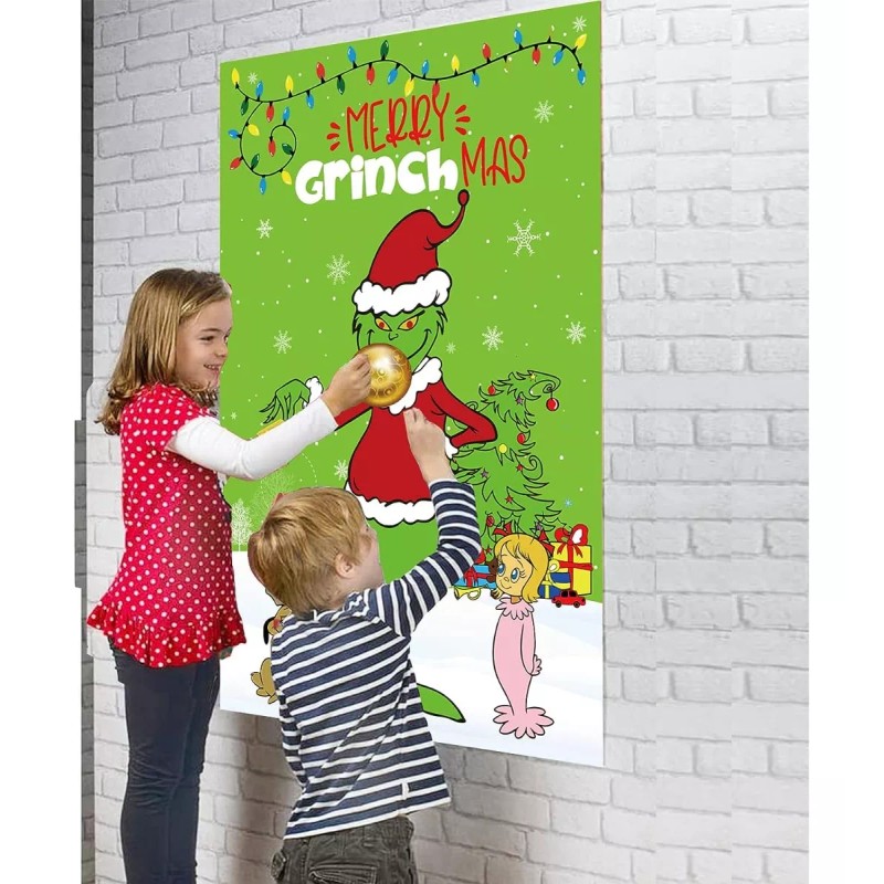 Dreasmt Poster De Grinch Para Colocar Esferas De Papel Juego