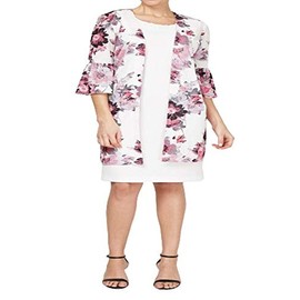 Maya Brooke Women's Plus Size Jacket Dress, as Show, 20W