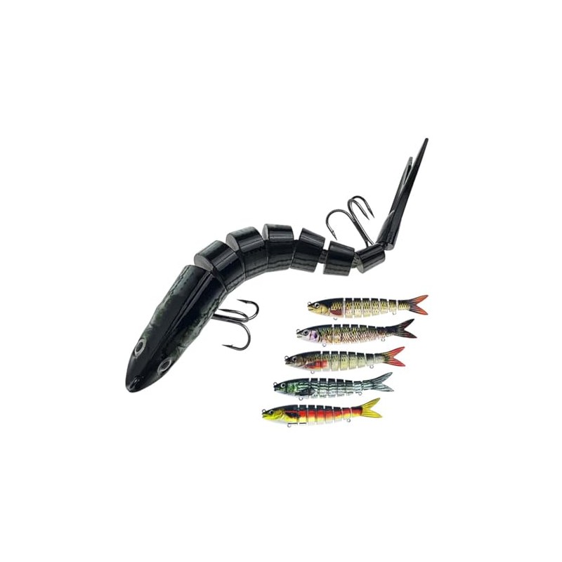 FOLANDO Multi Jointed Pike Fishing Lures, 135.CM/18G 3D artificial lure