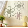 FLCSIed 3 Pieces Boho Daisy Wall Decor Natural Rattan Flower