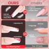 French Press-on Nails, Glossy False Nails Long, Red False Nails
