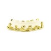 OOCC 18k Gold Teardrop Bottom Grillz 6 Teeth Caps Top