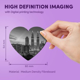 1 x Heart MDF Magnets - Kuala Lumpur Malaysia Towers 43116