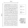 QQ&U 3 Sheets Foil Alphabet Silver Letter and Number Stickers