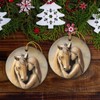 Horse Ornaments for Christmas Tree 2025, Double Sided Ceramic Hanging