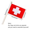 TSMD Switzerland Stick Flag Swiss Small Mini Hand Held Flags,5x8