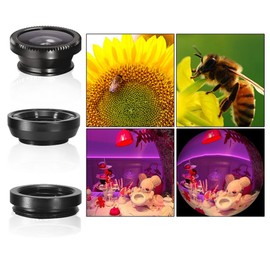 10PCS 8X Telephoto Mobile Phone Lens Universal Detachable Clip-on Lens Wide Angle + Fish Eye + Macro Lens + Selfie Stick + Tripod