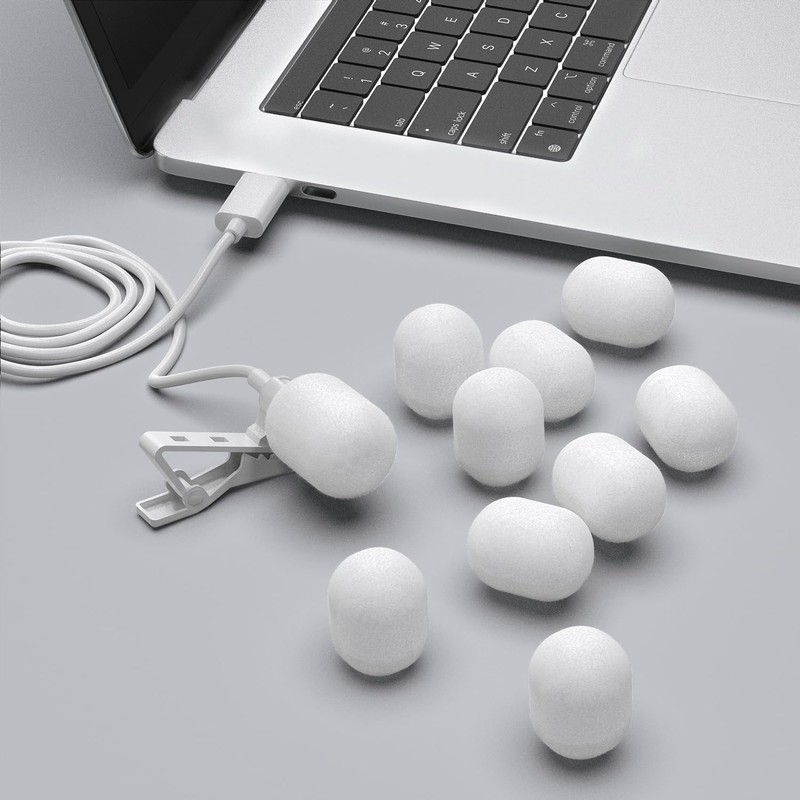 Cubilux Foam Cover for Lavalier Lapel Microphone, Windscreen for Mini
