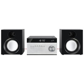 iLive Electronics Wireless Home Stereo System, with CD Player and AM/FM Radio, Includes Remote Control (iHB227B),Black/Silver