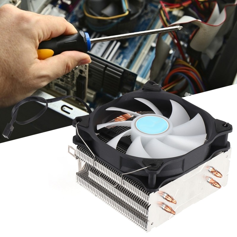 CPU Fan 4 Pure Copper Heat Pipes Mute Heatsink with