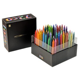 Sakura Crepas Colored Pencils Coupie Pencil Cube Box, 72 Colors, Black, FY72BOX-BK One Size