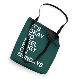 Minimalist Typography Design for Edgy Monday Vibes Tote Bag