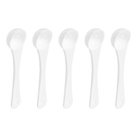 uxcell 30Pcs Teaspoon Micro Scoops 0.5g Mini Powder Scoops Mini Measuring Spoons for Measuring Cosmetics Powders Coffee, White