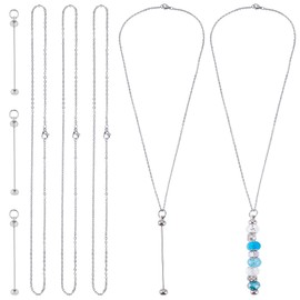 SUNNYCLUE 1 Box 12Pcs Beadable Necklace Blanks Beadable Necklaces Beadable Bars Beadable Pendant Bar Stainless Steel Chain Necklace for Jewellery Making Kits Women Adults DIY Beading Crafts Supplies