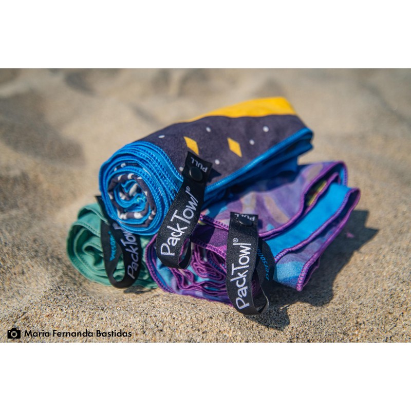 PackTowl Personal Ultralight Microfiber Camping and Travel Towel, Flow Print,