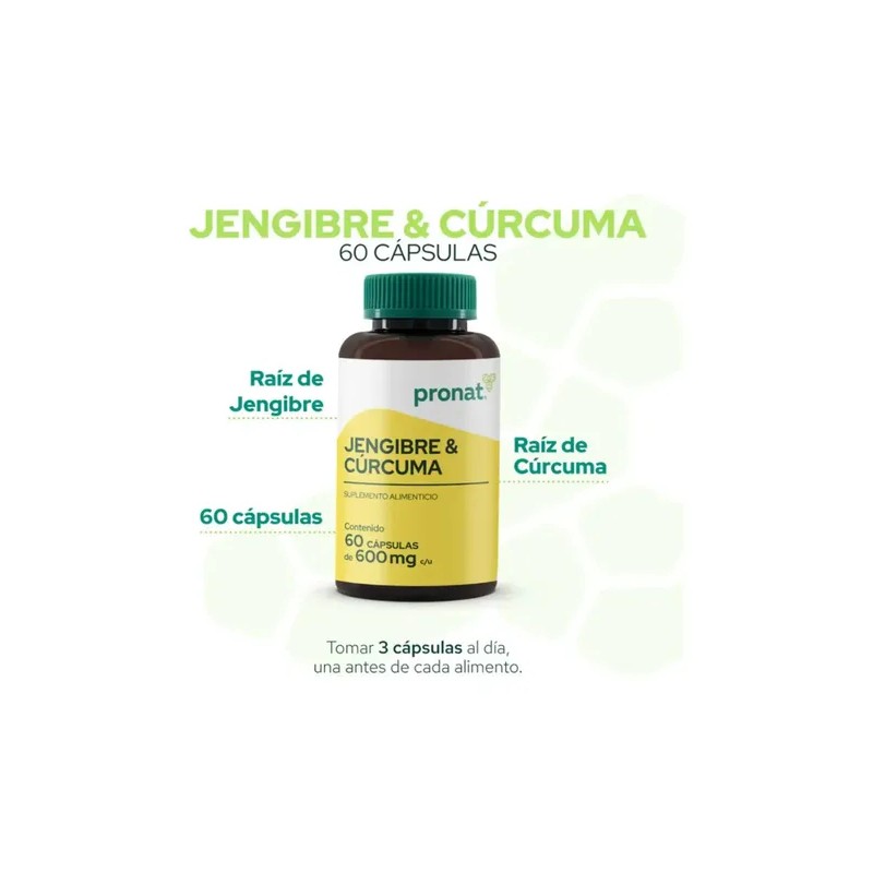 Kit 2 Piezas Suplemento Jengibre & Cúrcuma (60 Caps) Pronat