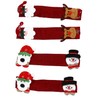 CAXUSD 4pcs Christmas Kitchen Appliance Handle Cover Refrigerator Handle Gloves