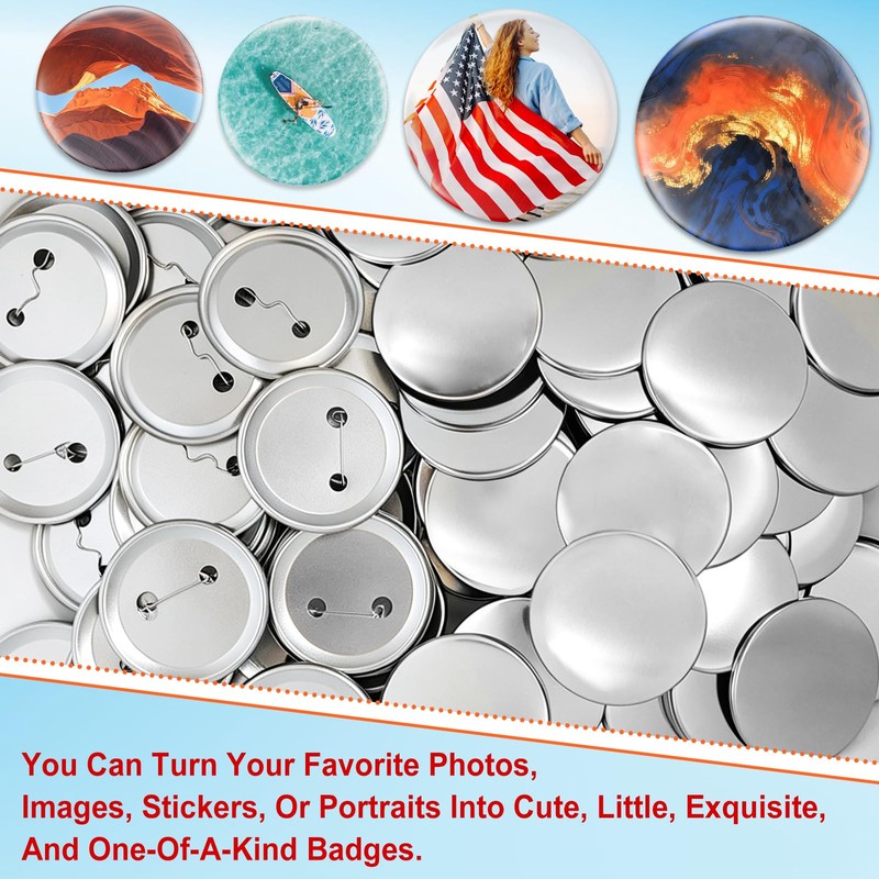 100 Sets 3 inch Button Maker Supplies, 75mm Button Supplies