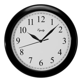Equity by La Crosse 25203 10 Inch Clock, Black, Pack of 1
