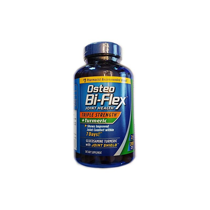 Osteo Flex Triple Fuerza Cúrcuma 200 Tabletas Glucosamina Hci Curcumina