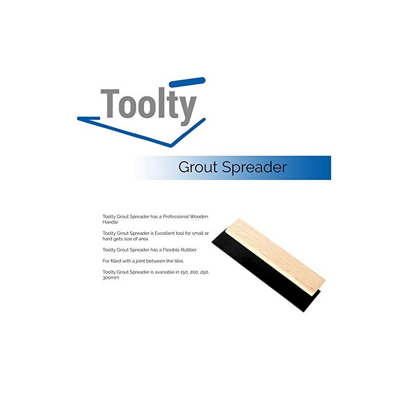 Toolty Grout Spreader - 200mm - Wooden Hendle - for
