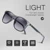 DUCO Men's and Women's Polarised Square Sunglasses with Gradient Lens